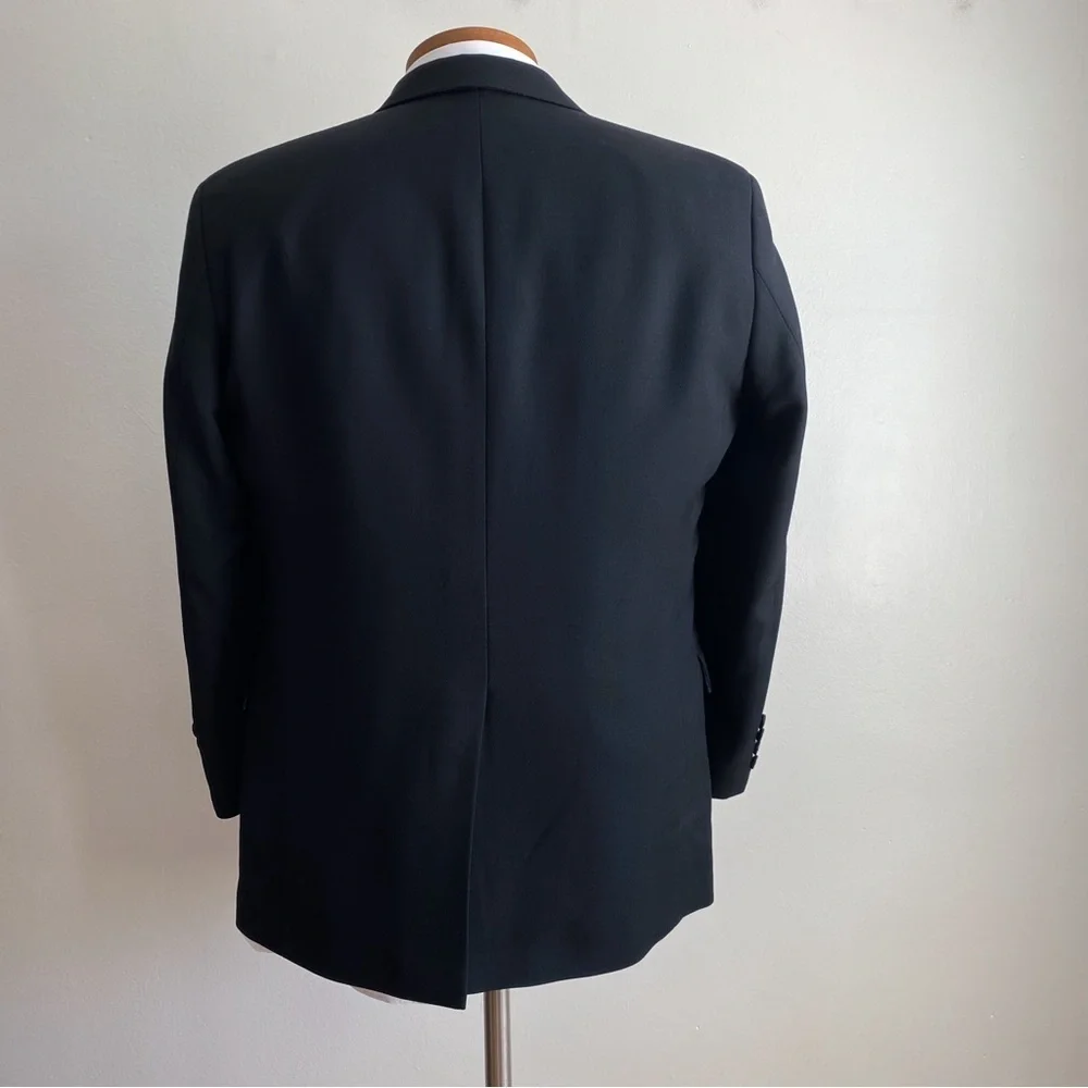 Hugo Boss Men’s Wool Black Blazer Sport Coat Suit Jacket Wedding Business 40S